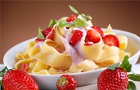 Tagliatelle s jahodami